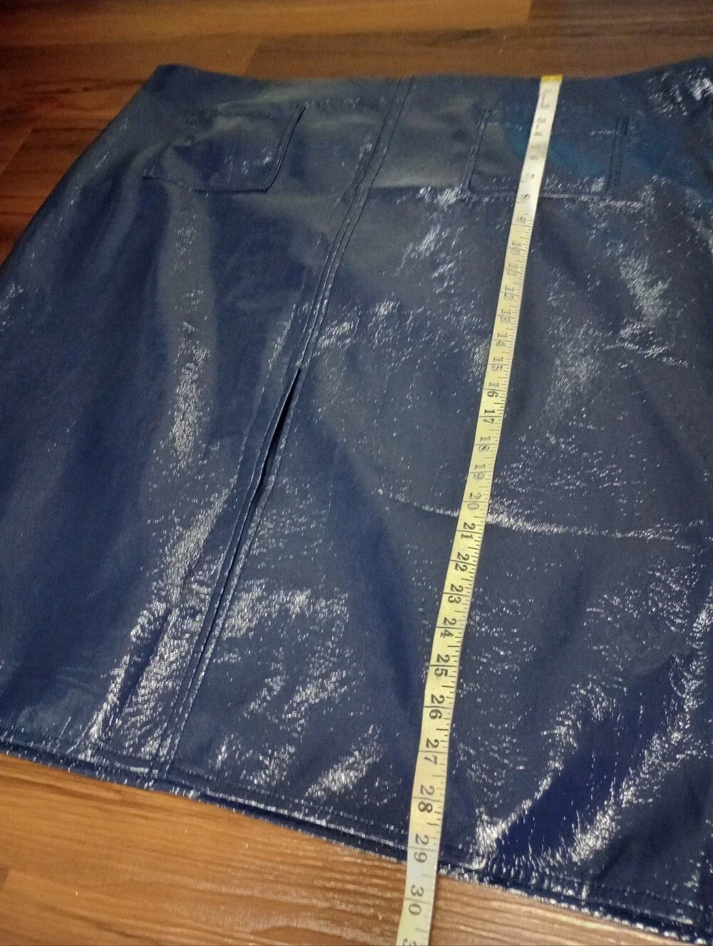 J. Crew Plus Size Patch-pocket No.3 Pencil skirt in textured faux patent leather